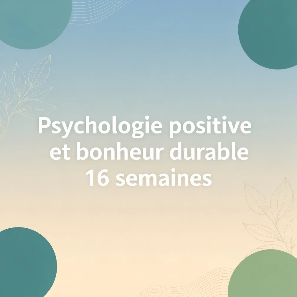 Outils de psychologie positive (vulgarisation) — 16 semaines